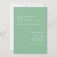 Casamento de Texto Verde de Verão Simples e Elegan