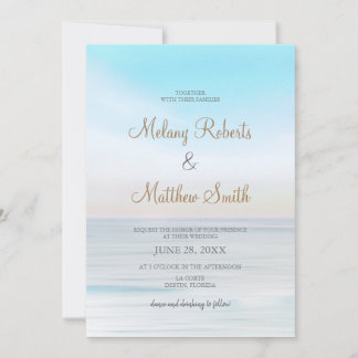 Convites Casamento de Themed Beach Seaside Ocean Beach