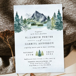 Convites Casamento de Themed Rustic Elegante Das Montanhas