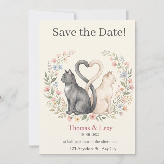 Convites Casamento de Thomas & Lexy (Frente)