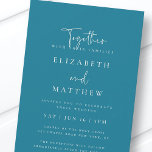 Convites Casamento de Tipografia Chic Simples Moderna<br><div class="desc">Composto por escrita cursiva e tipografia serifônica. Tudo contra um pano de fundo de branco puro. Estes elementos são modernos,  simples e quicos. Este foi projetado pelo White Paper Birch Co. exclusivo para Zazzle. Disponível aqui: http://www.zazzle.com/store/whitepaperbirch</div>