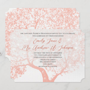 Convites Casamento de Tipografia de Floresta de Coral de Ba