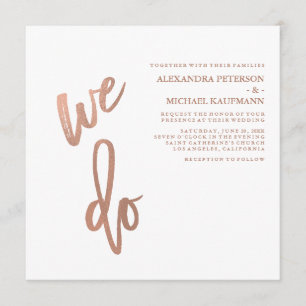 Convites Casamento de Tipografia Dourada com Faux Minimalis