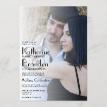 Casamento de Tipografia Moderna com Sobreposição d