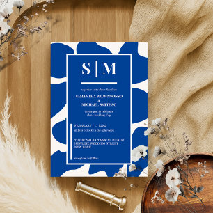 Convites Casamento de Tom Moderno Marinho