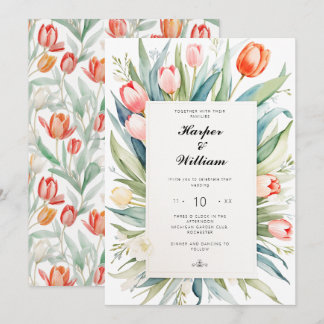Convites Casamento de tulipa de água