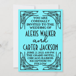 Convites Casamento de Turquesa 1920