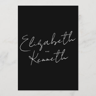 Convites Casamento de Tuxedo White com Nomes Personalizados