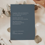Convites Casamento de Typografia de Máquinas de Escrita Mín<br><div class="desc">Detalhes do site de convite para casamento com a RSVP através da Typewrite Typografia Pewter Minimalista.</div>