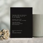Convites Casamento de Typografia Negra Minimalista<br><div class="desc">Detalhes do convite de casamento com a RSVP para a Typewrite Typografia Negra Minimalista com o site da Web.</div>