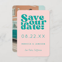 Casamento de União Retroativa e Teal Salvar a Data