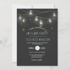 Convites Casamento de Vagalumes por Mason Jars