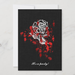 Convites Casamento de Vampiro Goth Rosa Eterna