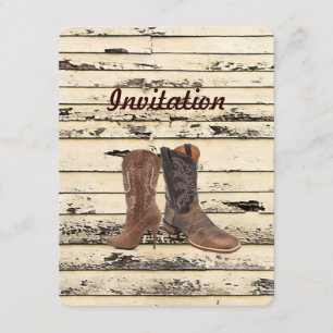 Convites Casamento de vaqueiro rustic Barn Wood Western Cou