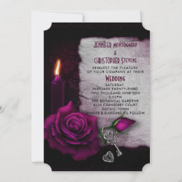 Convites Casamento de Vela e Medalha de Rosa Gótica