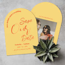 Casamento de Verão Amarelo de Diversão Casual Salv