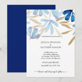 Convites Casamento de Verão Azul Claro