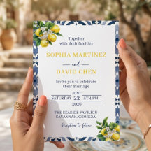 Casamento de Verão com Aquarela de Limão Azul Medi