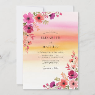 Convites Casamento de Verão com Espírito Magenta