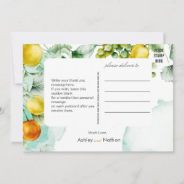 Convites Casamento de Verão com Floral e Fruta