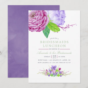 Convites Casamento de Verão com Floral em Aquarela