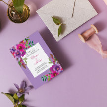 Casamento de Verão com Flores de Aquarela Colorida