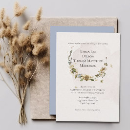 Convites Casamento de Verão com Flores Secas