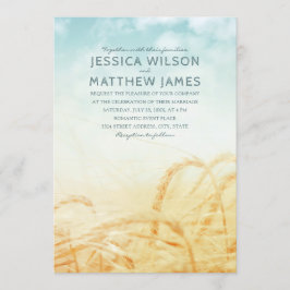 Convites Casamento de Verão com Vintage, País Único, Russo