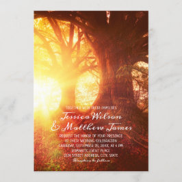 Convites Casamento de Verão da Floresta Rústica, Árvore Sun