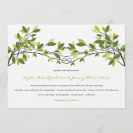 Convites Casamento de Verão de Árvores de Amor com Grau Ver