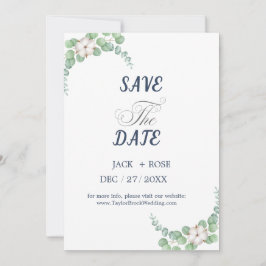 Convites Casamento de Verão de Eucalyptus Greenery Rustic.