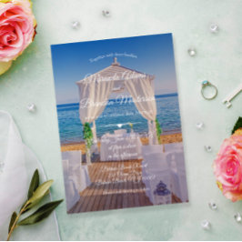 Convites Casamento de Verão de Praia do Oceano Tropical Flo