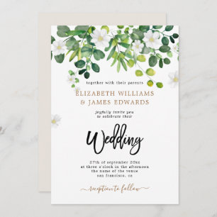 Convites Casamento de Verão de Primavera de Jardim Floral E