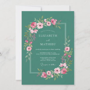 Convites Casamento de Verão Etéreo Azul-Celeste
