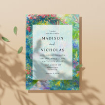 Casamento de Verão Floral em Aquarela Caprichosa