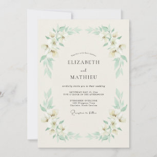 Convites Casamento de Verão Fresco em Verde Menta