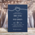 Convites Casamento de Verão Minimalista de Casando Azul mar<br><div class="desc">Convites de Casamento Azul de Verão casando Minimalista Marinho.</div>
