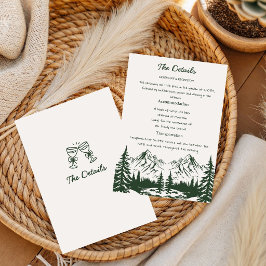 Convites Casamento de Verão na Montanha Desenhado à Mão