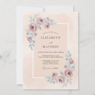 Convites Casamento de Verão Refined Blush