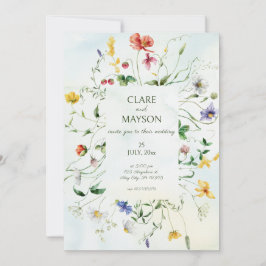 Convites Casamento de Verão Russo do Romance Verde e Branco