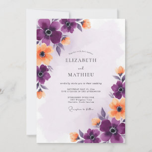Convites Casamento de Verão Violeta Glorioso
