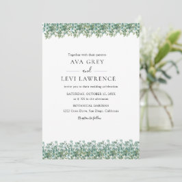 Convites casamento de verde eucalipto