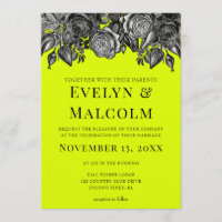 Casamento de Verdes limões de Rosas Negras e Branc