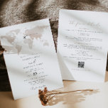 Convites Casamento de Viagem de Mapa de Aquarela de Destino<br><div class="desc">Este convite para o casamento apresenta um mapa de aquarela de tons de terra esticada bege e e uma letra elegante com os detalhes mais finos no verso. Edite facilmente a MAIORIA dos textos para atender às suas necessidades e mova o coração/altere o local para realçar o destino do casamento....</div>