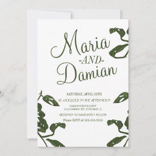 Convites Casamento de Videira de Queijo Monstera Tropical