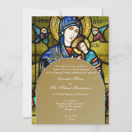 Convites Casamento de Vidro Católico Bizantino