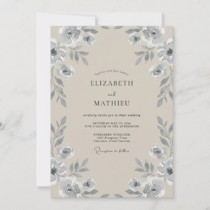 Convites Casamento de Vinha de Champanhe Prata