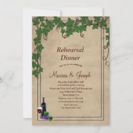 Convites Casamento de Vinha de Vinho Russo