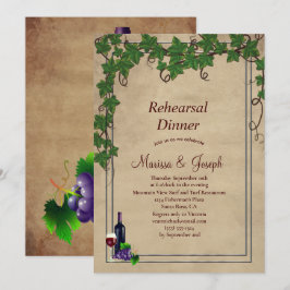 Convites Casamento de Vinha de Vinho Russo