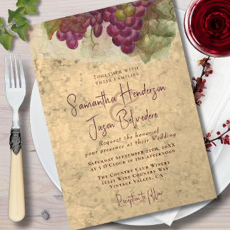 Convites Casamento de Vinha Rustic Vineyard